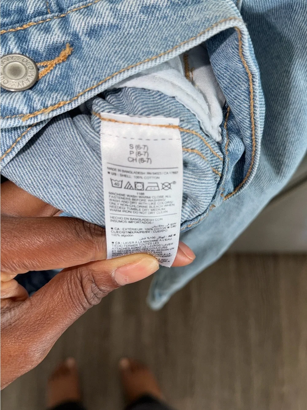 Old Navy Light Wash Denim Jean Jacket for Kids